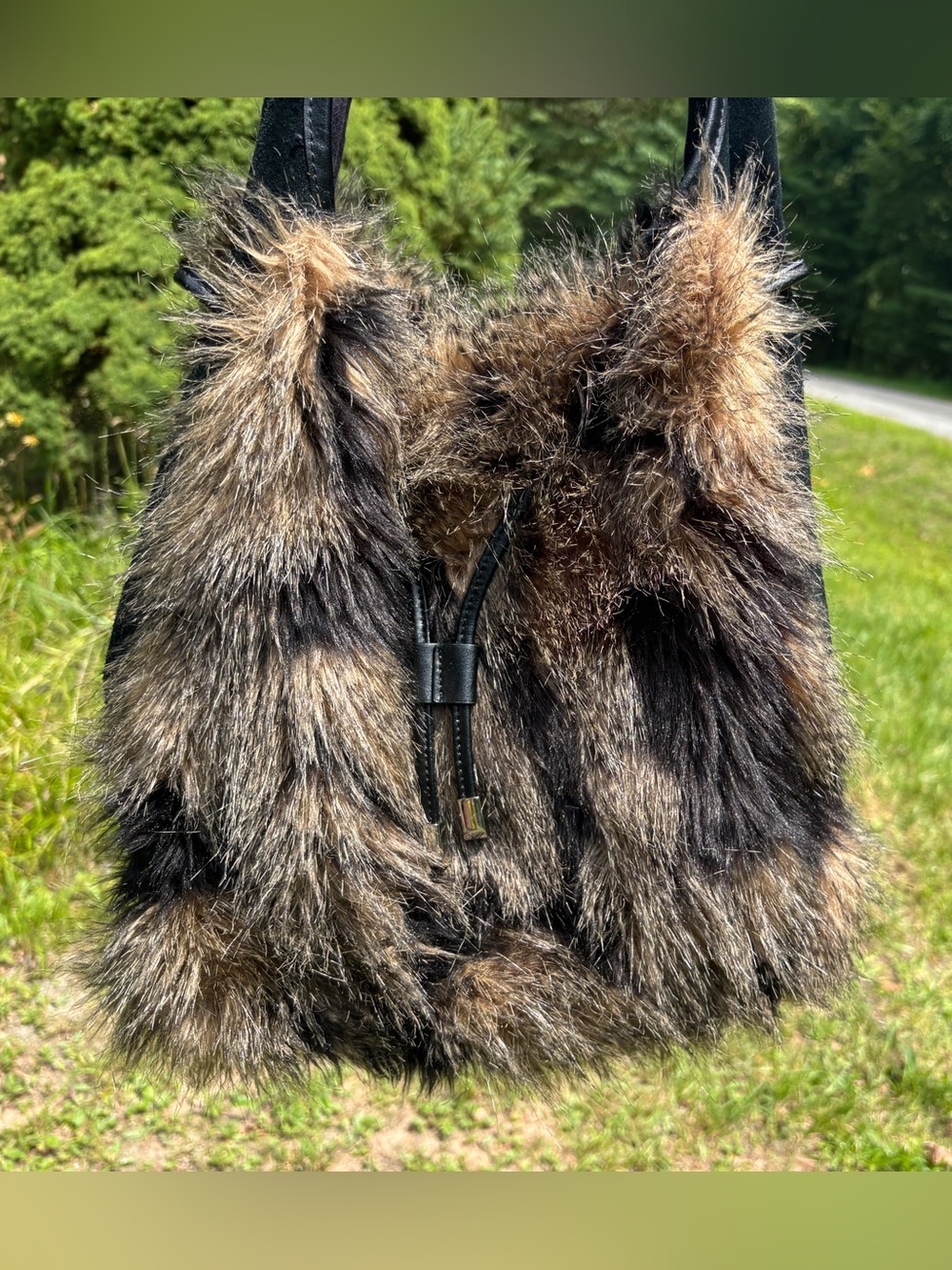 Sharif Faux Fur Shoulder Bag